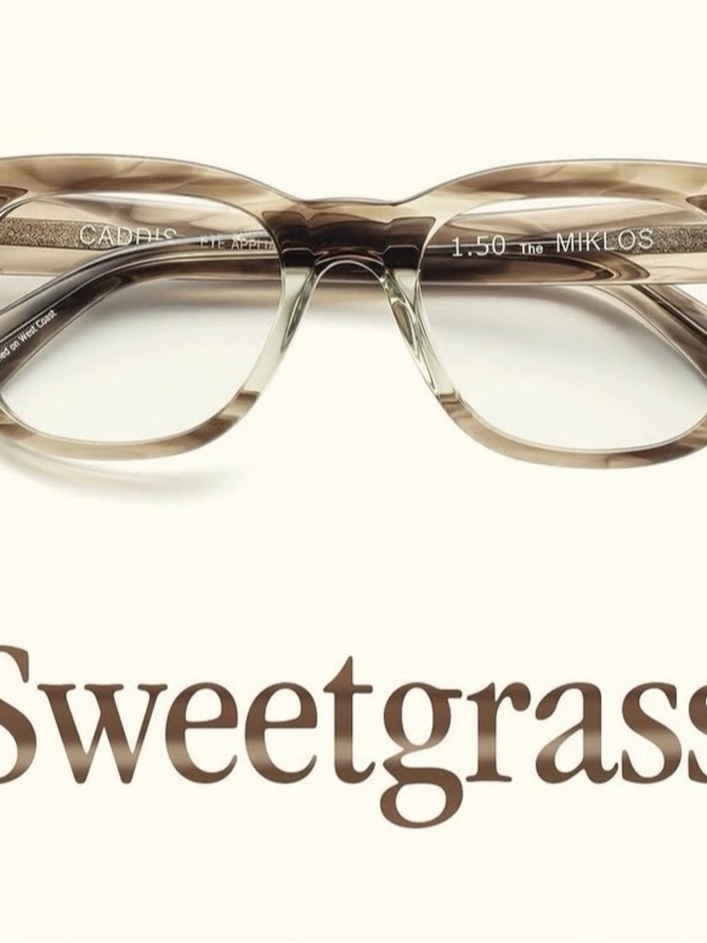 Caddis Sweetgrass Miklos Women's Glasses in Translucent Brown 1.5